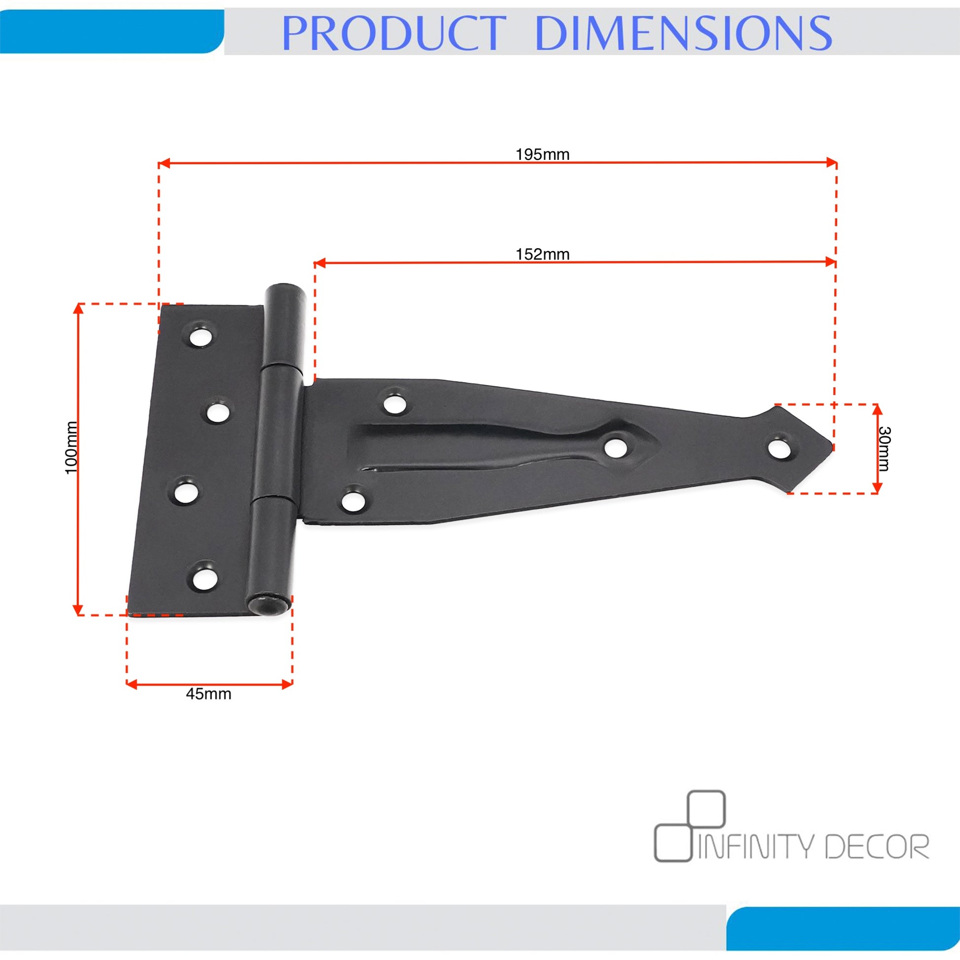 Black Decorative Hinge Home Decor