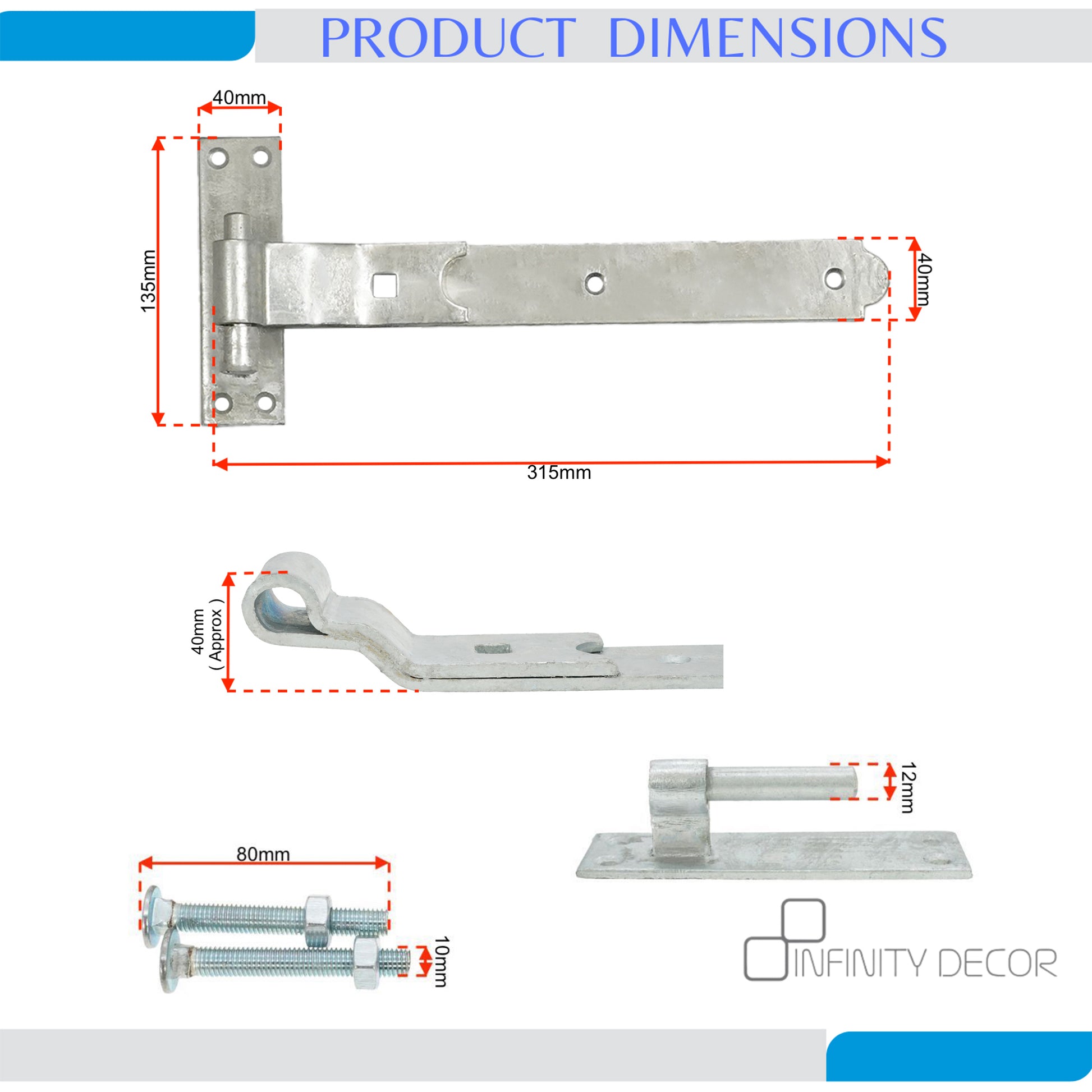 Cranked Hook and Band Hinge Home Decor