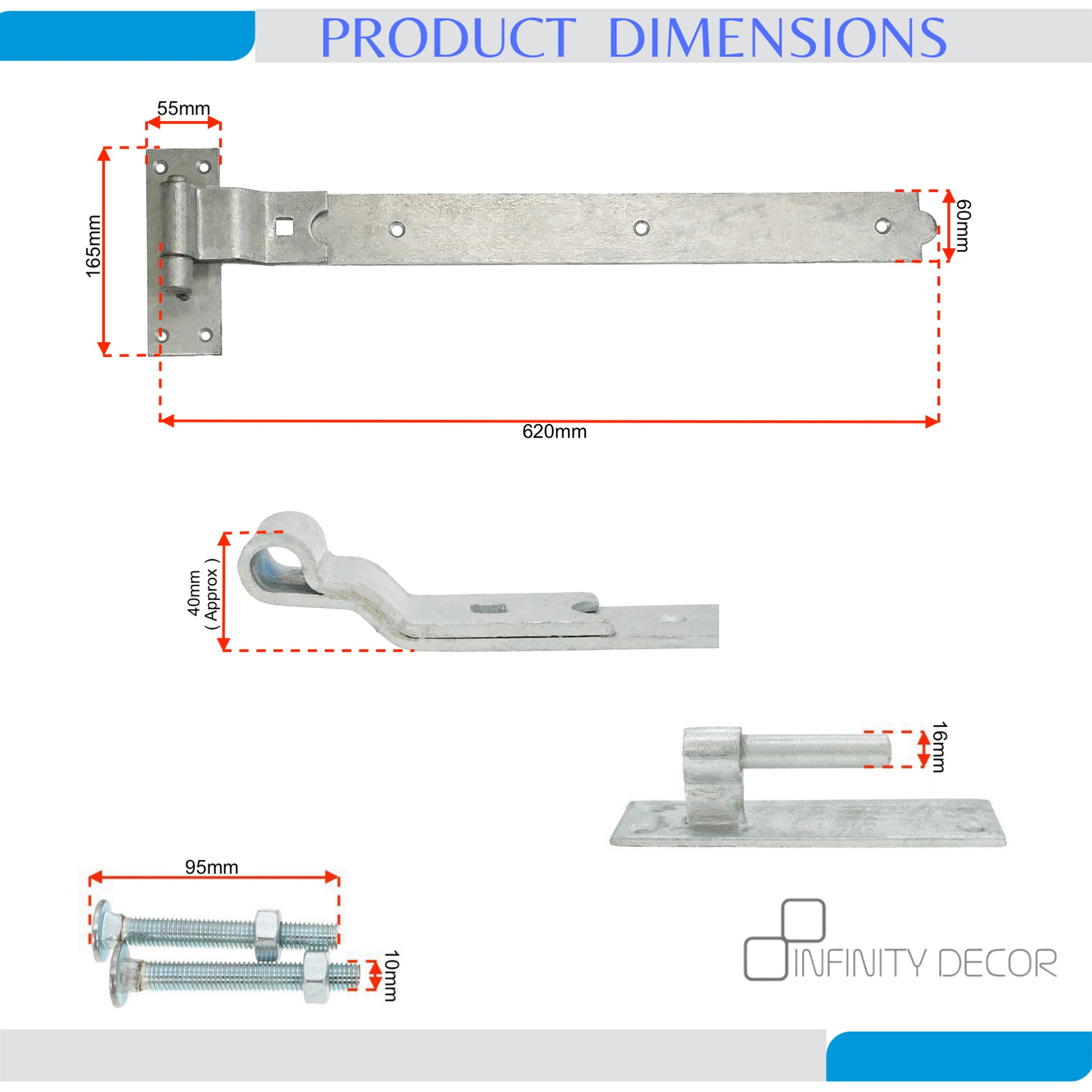 Cranked Hook and Band Hinge Home Decor