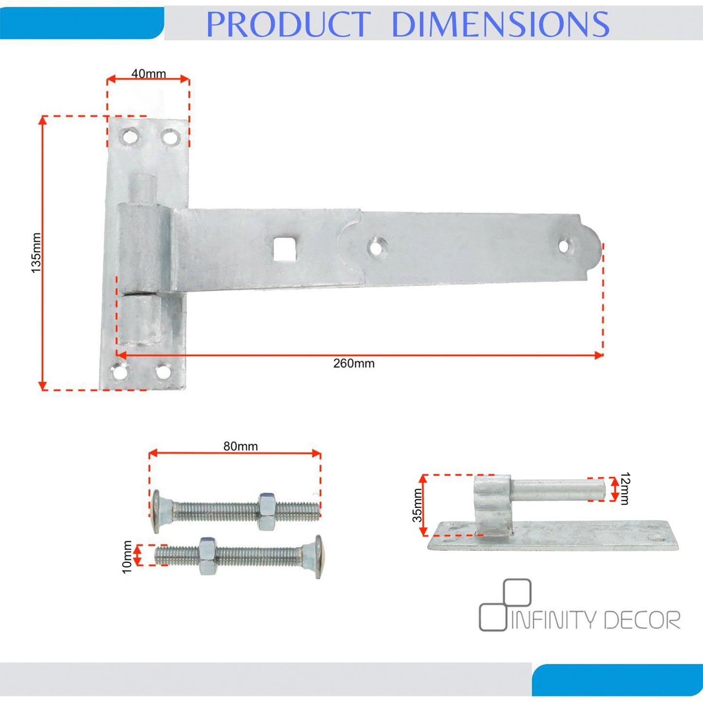 Straight Hook and Band Hinge Home Decor