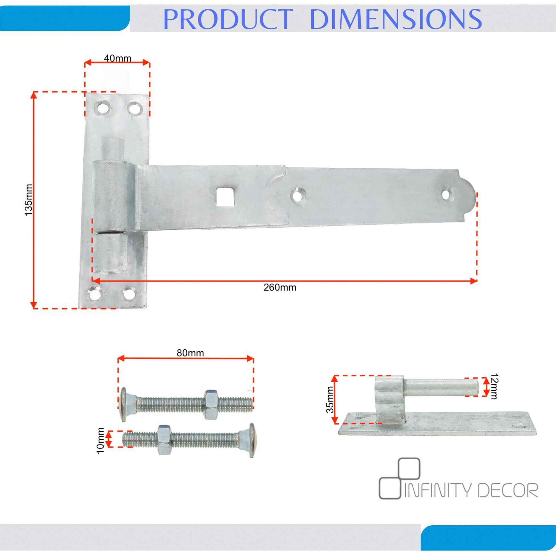 Straight Hook and Band Hinge Home Decor