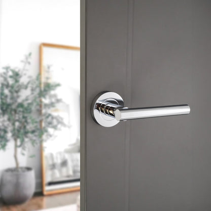 Polished Chrome Jura Lever on Rose  Latch Pack  Home Decor 