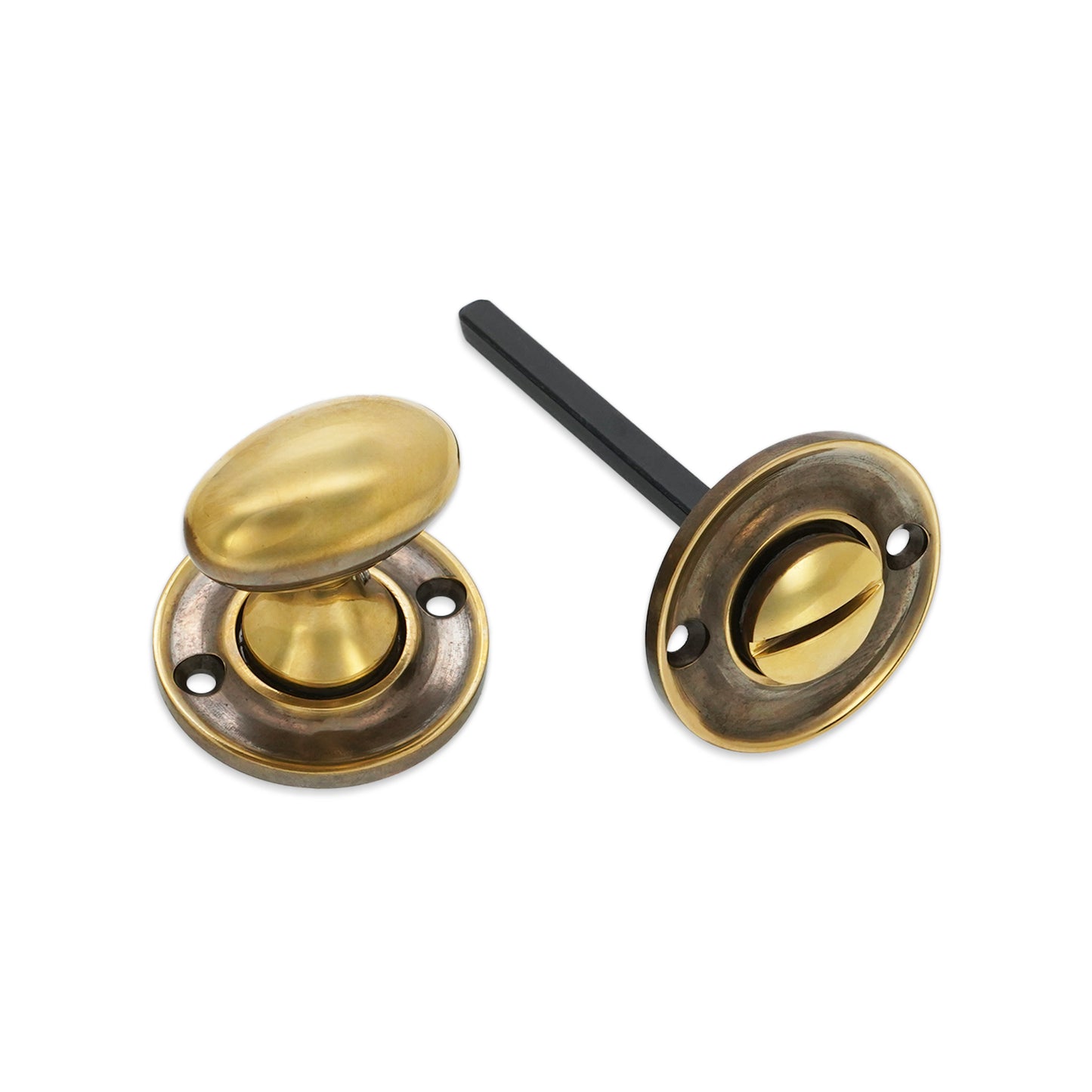 Slimline Turn & Release Aged Brass
