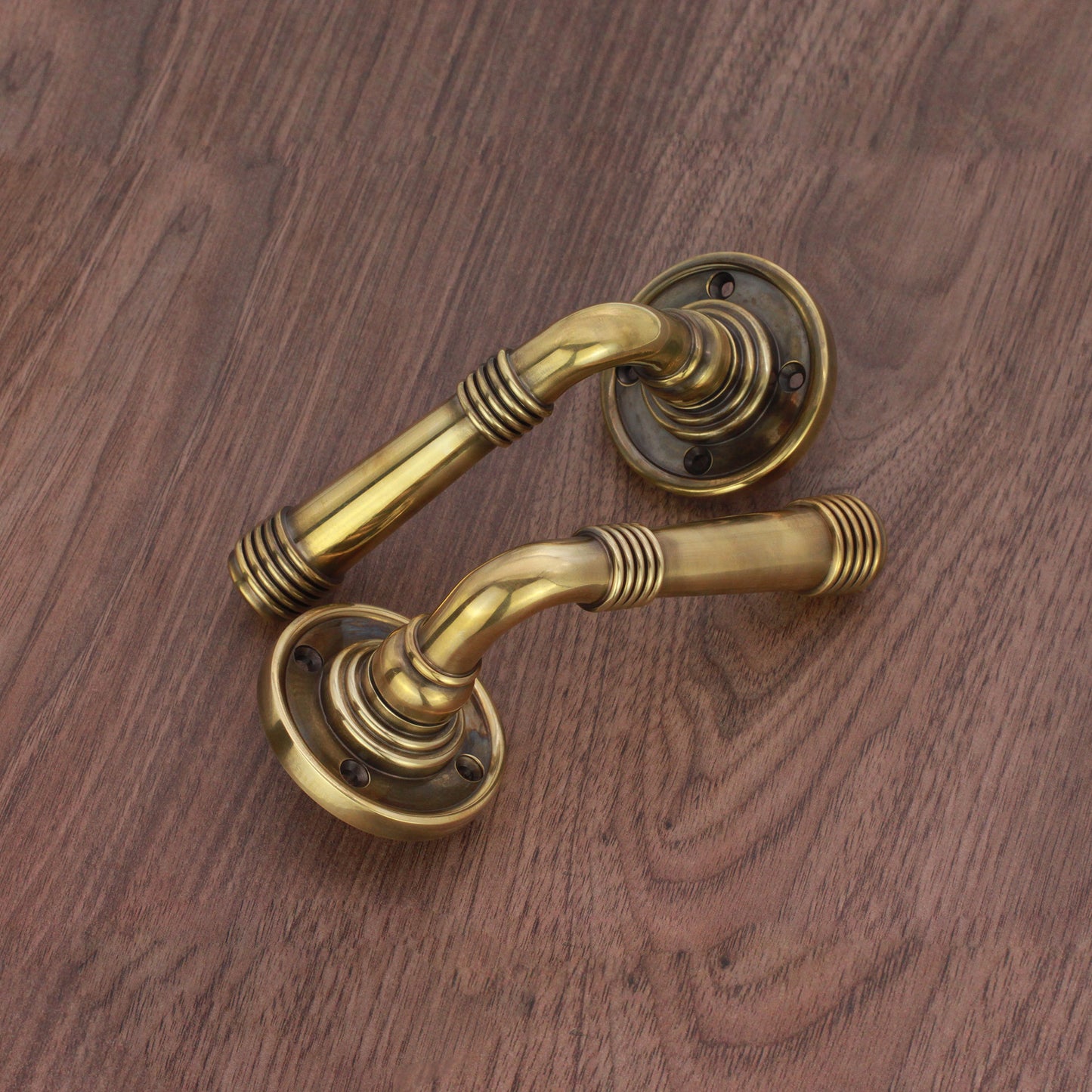 Beehive Lever on Rose Aged Brass