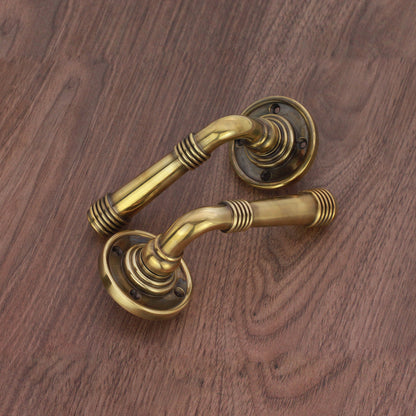 Beehive Lever on Rose Aged Brass