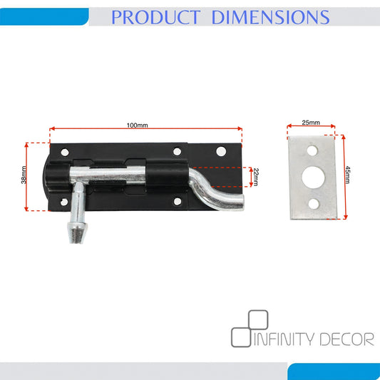 Culasse à canon en fer - Collet de 4 pouces Noir