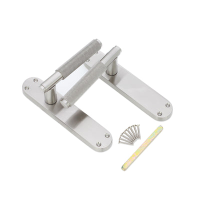 Satin Nickel Lever on Backplate Latch Home Decor 
