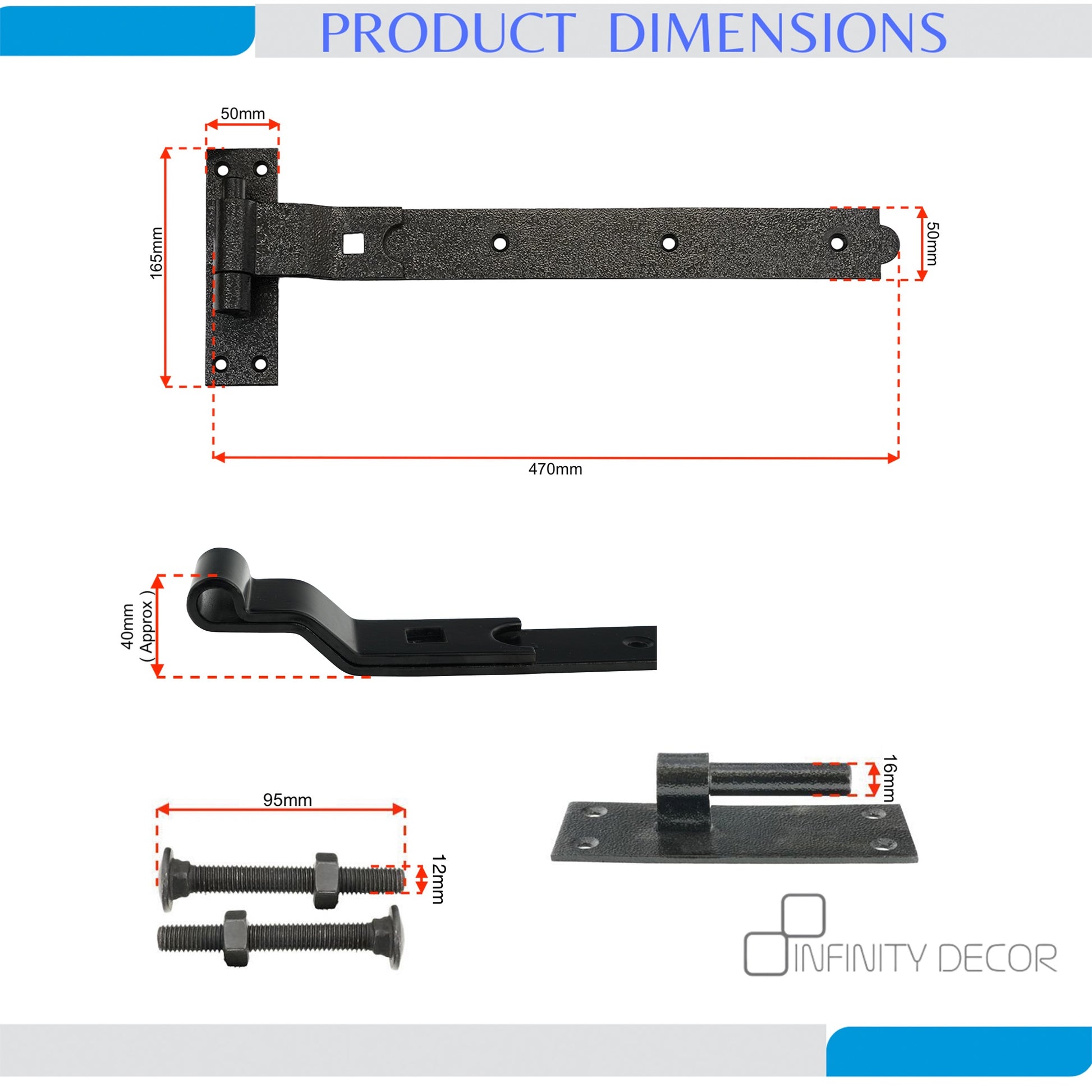 Cranked Hook and Band Hinge Home Decor