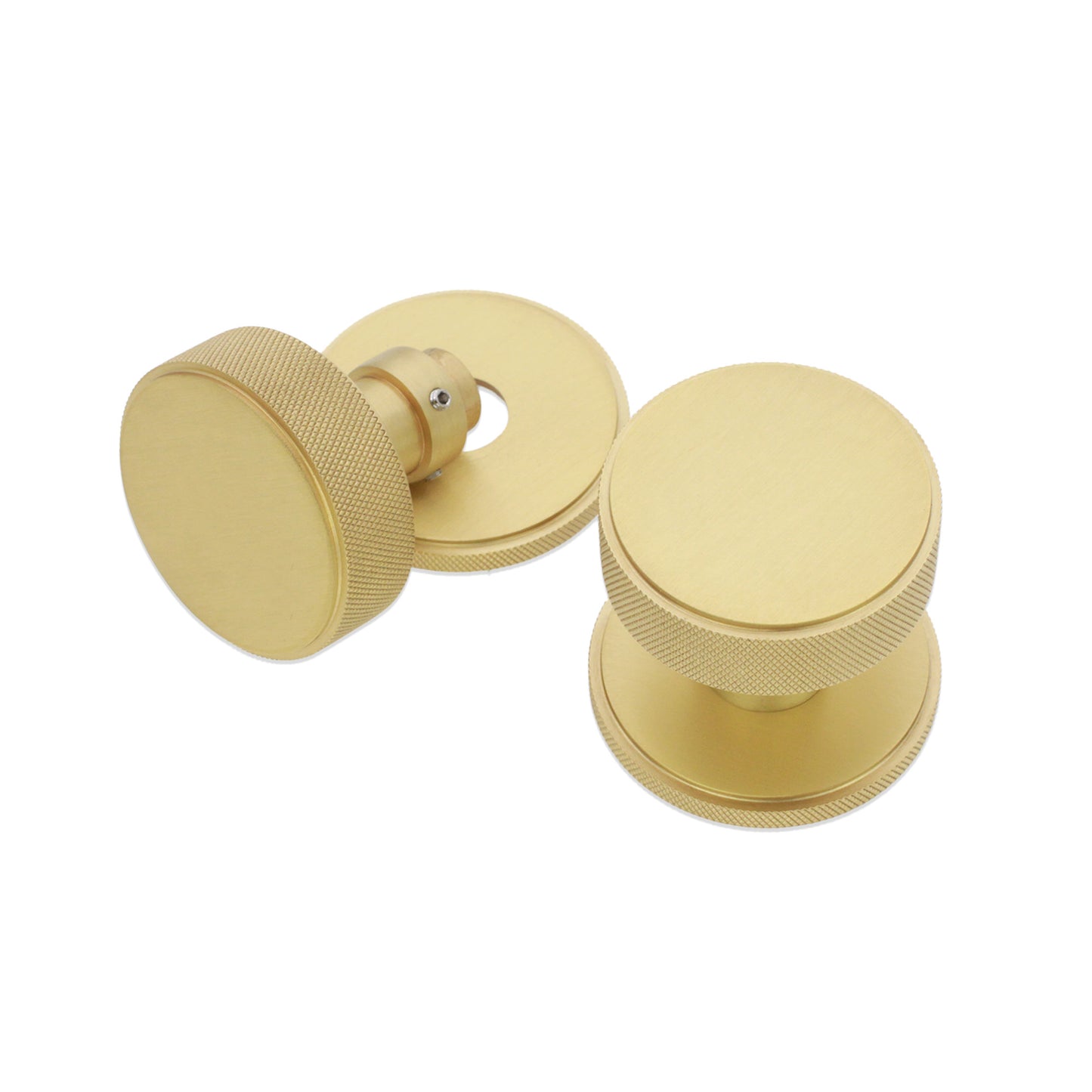 Connaught Knurled Mortice Door Knob Satin Brass