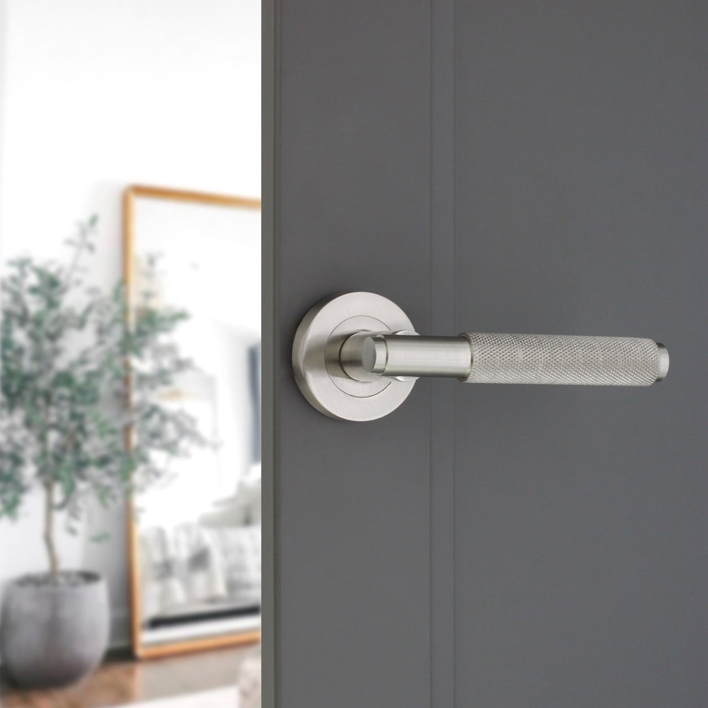 Lever on Rose Door Handle Home Decor