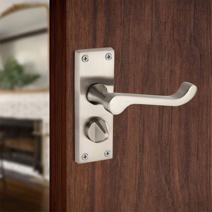 Lever on Backplate Door Handle Home Decor