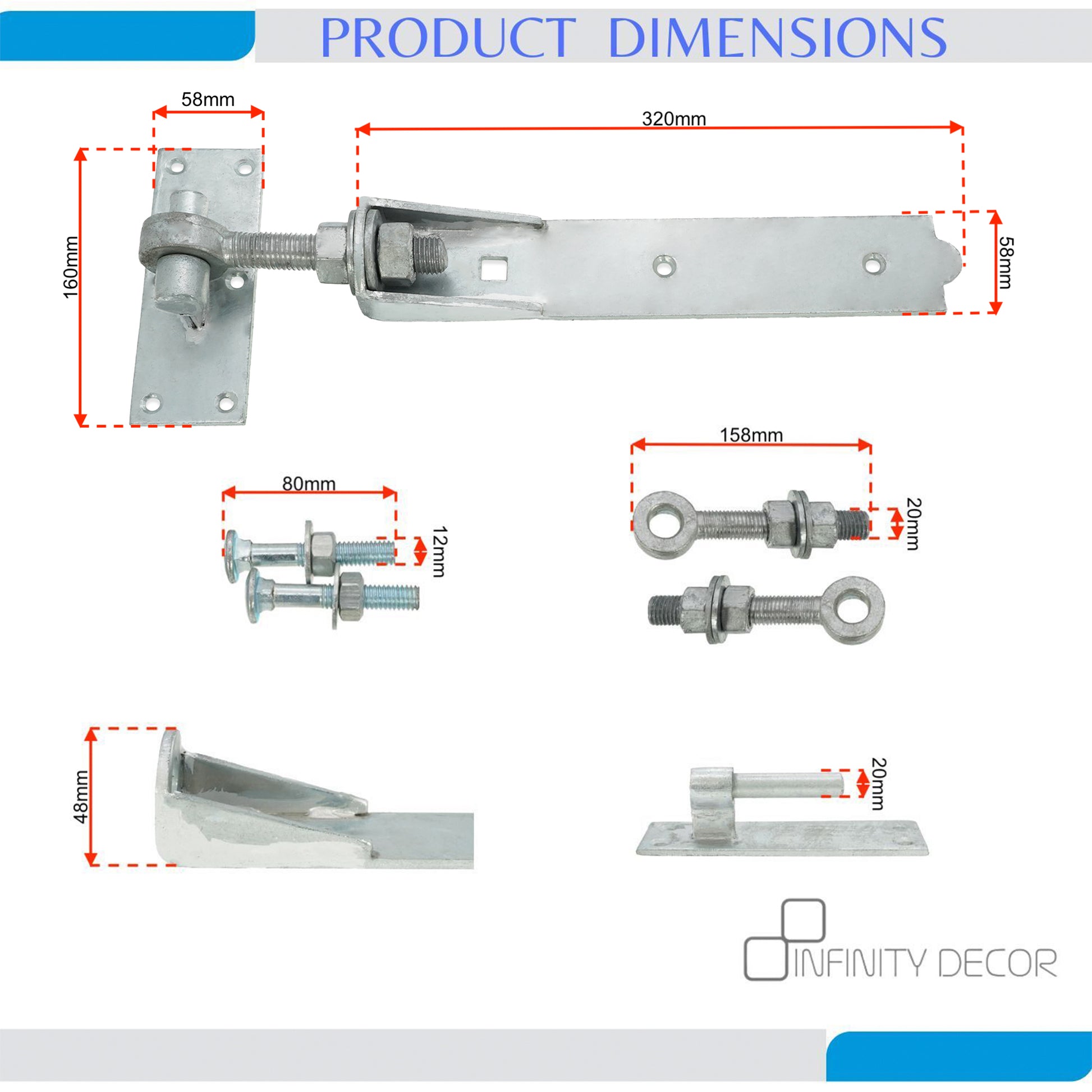 Adjustable Hook and Band Hinge Home Decor