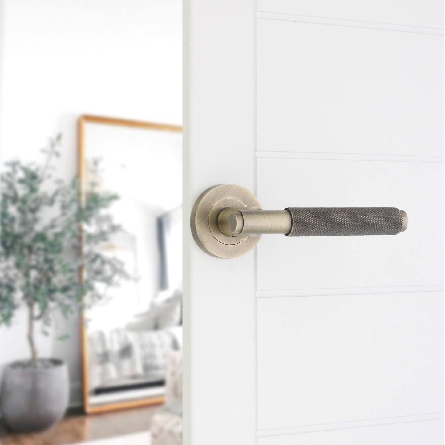 Lever on Rose Door Handle Home Decor