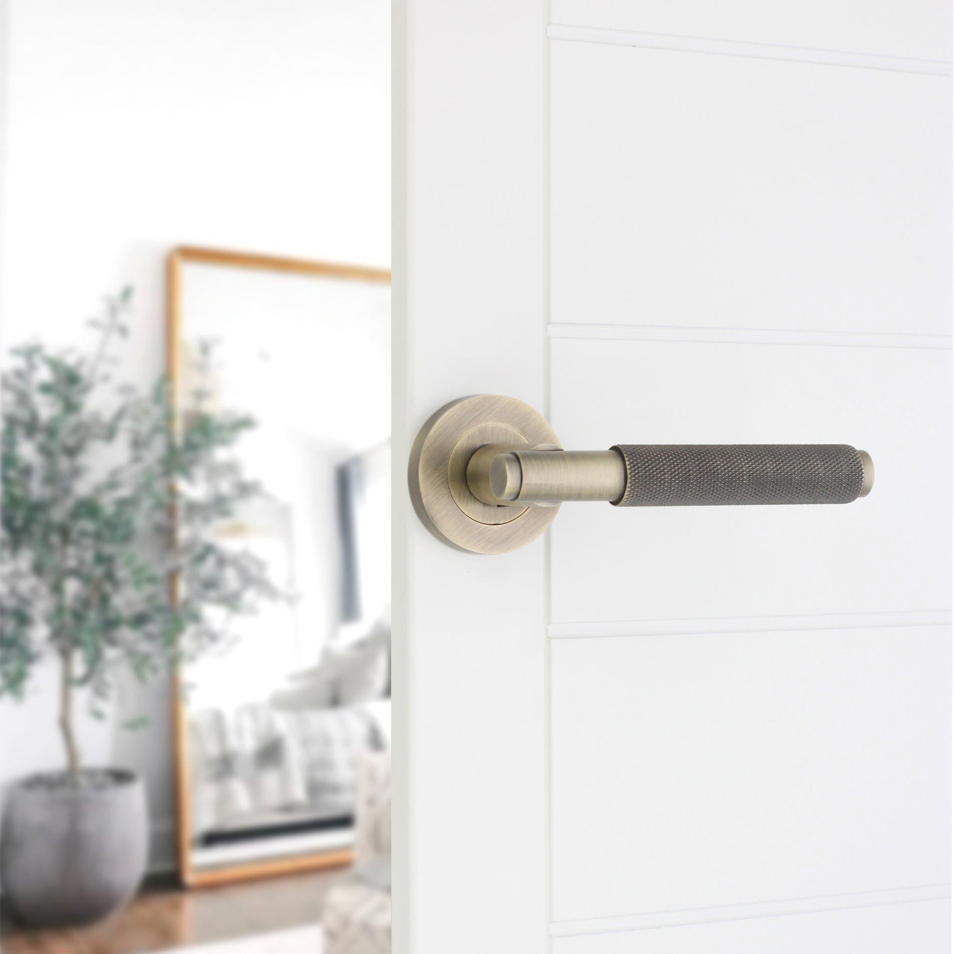 Lever on Rose Door Handle Home Decor