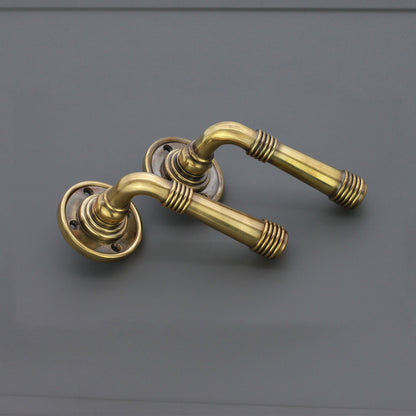 Beehive Lever on Rose Aged Brass