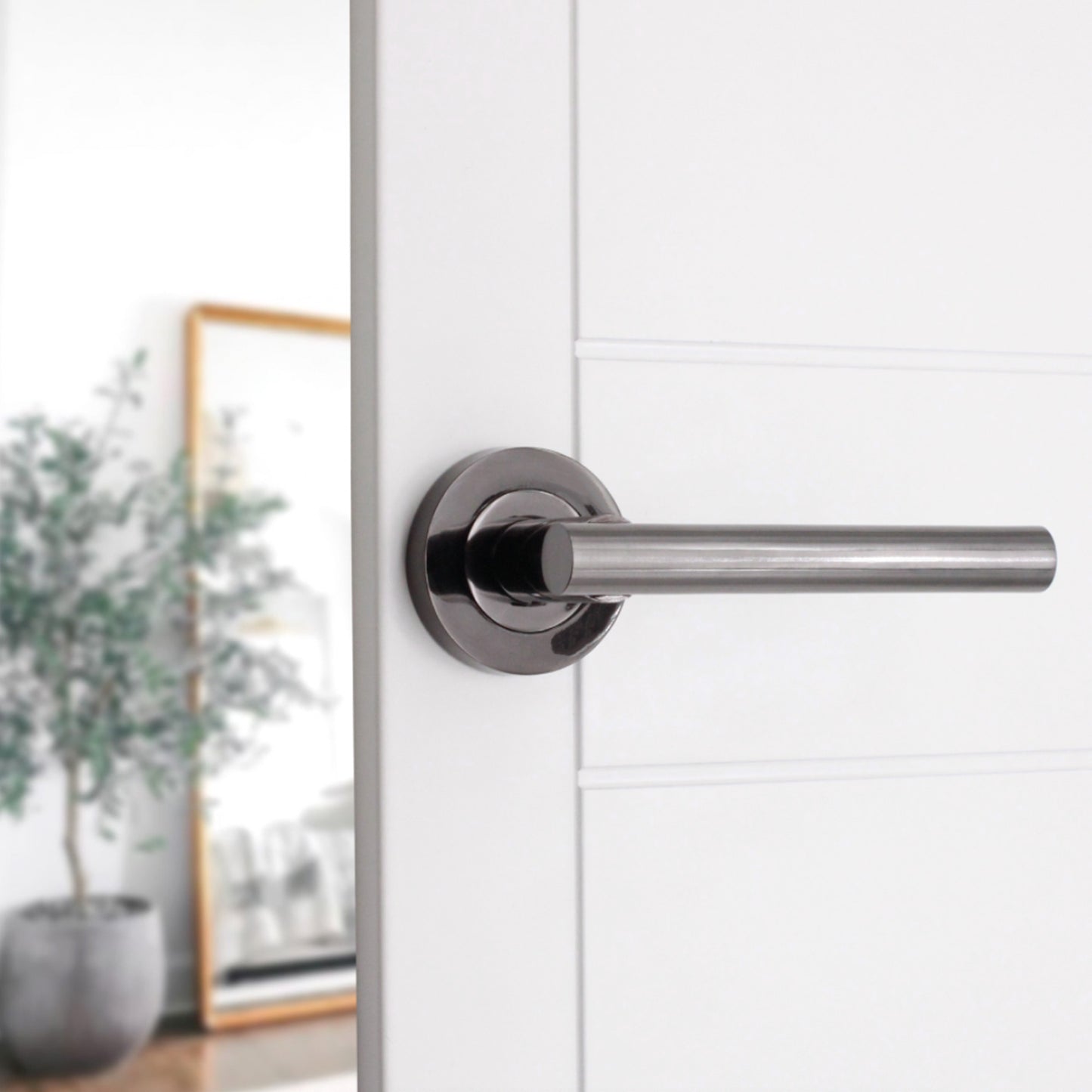 Lever on Rose Door Handle Home Decor