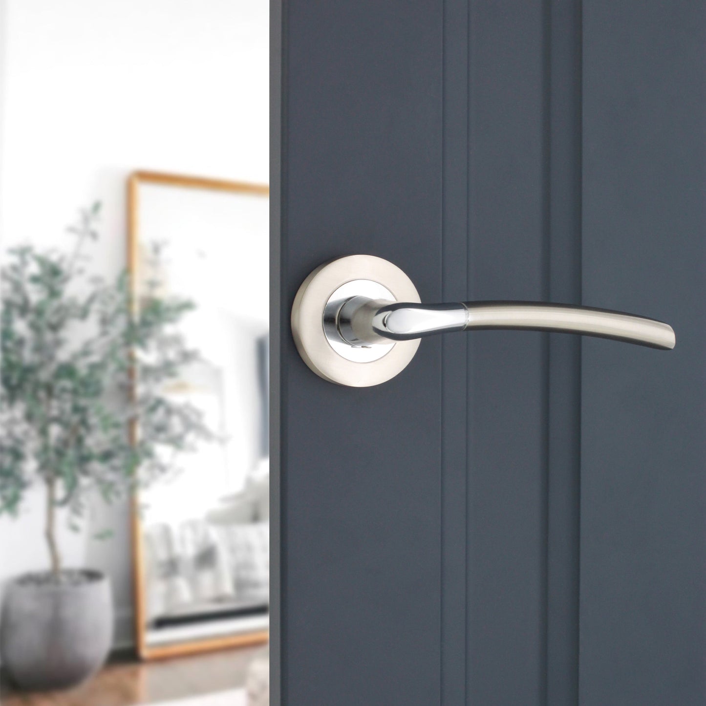 Lever on Rose Door Handle Home Decor