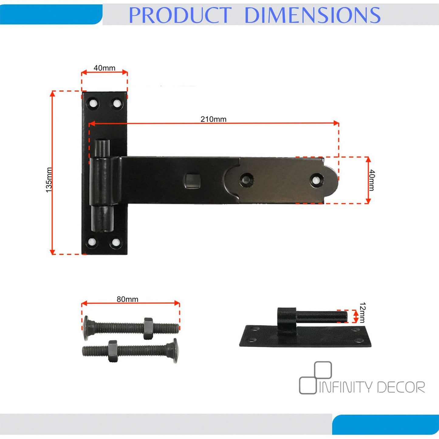Straight Hook and Band Hinge Home Decor