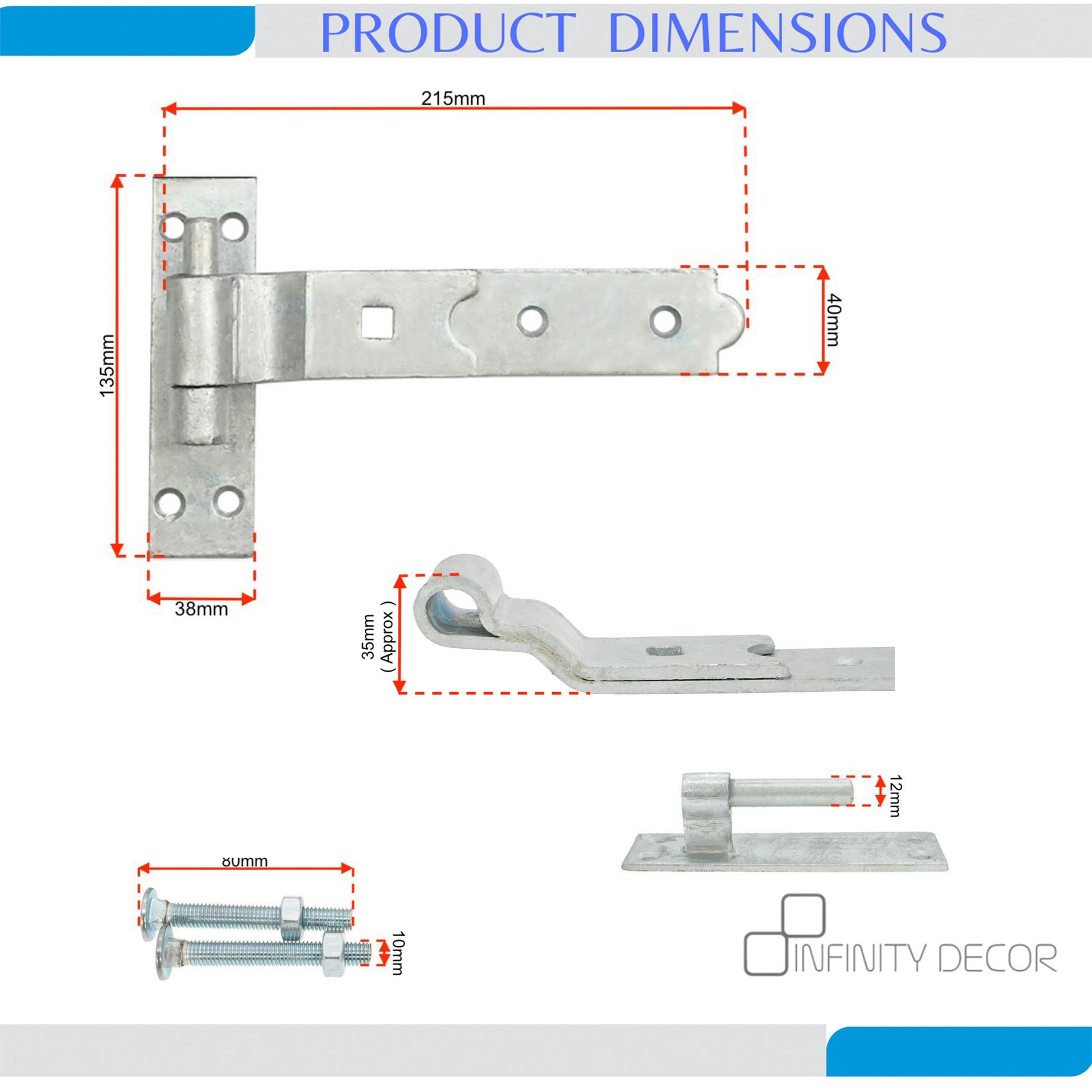 Cranked Hook and Band Hinge Home Decor