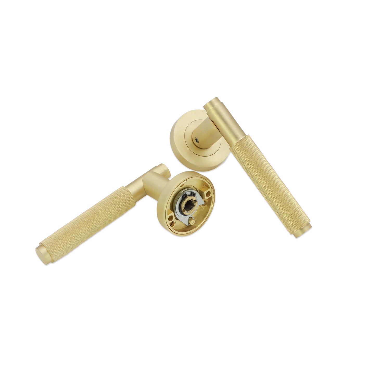 Connaught Lever on Rose Satin Brass