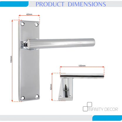 Lever on Backplate Door Handle Home Decor
