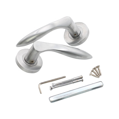 Satin Chrome Lever Door Handle  Home Decor 