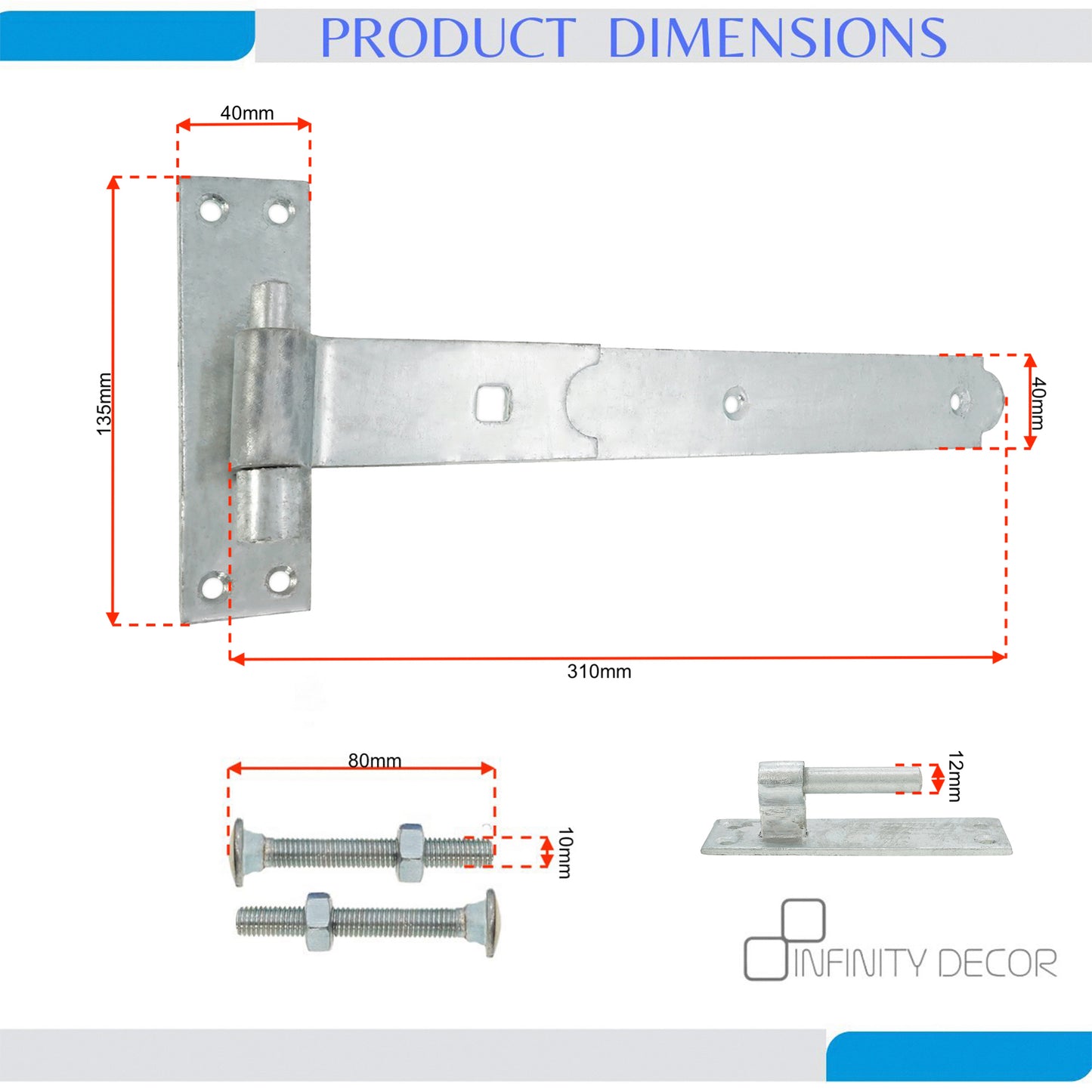 Straight Hook and Band Hinge Home Decor