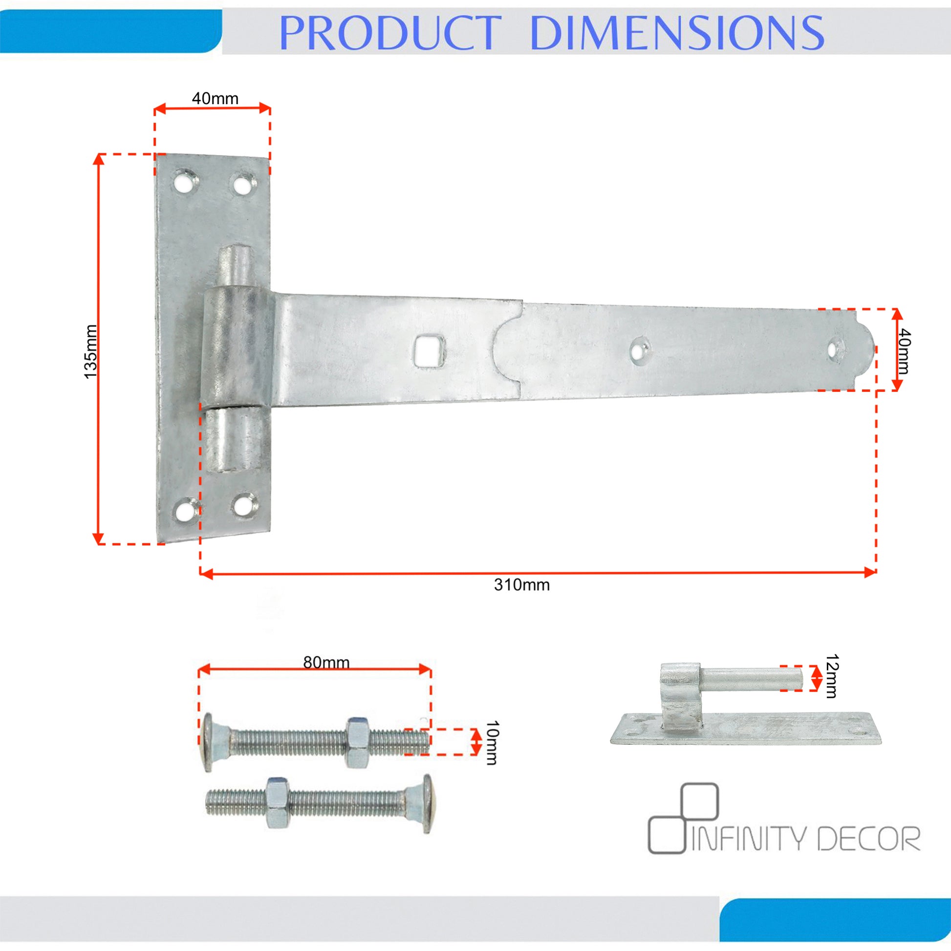 Straight Hook and Band Hinge Home Decor