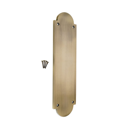 Viktorianische halbrunde Fingerplatte, 300 mm, antikes Messing