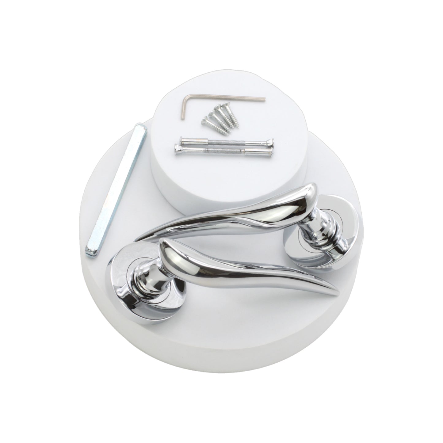 Polished Chrome Lever Door Handle Home Decor 