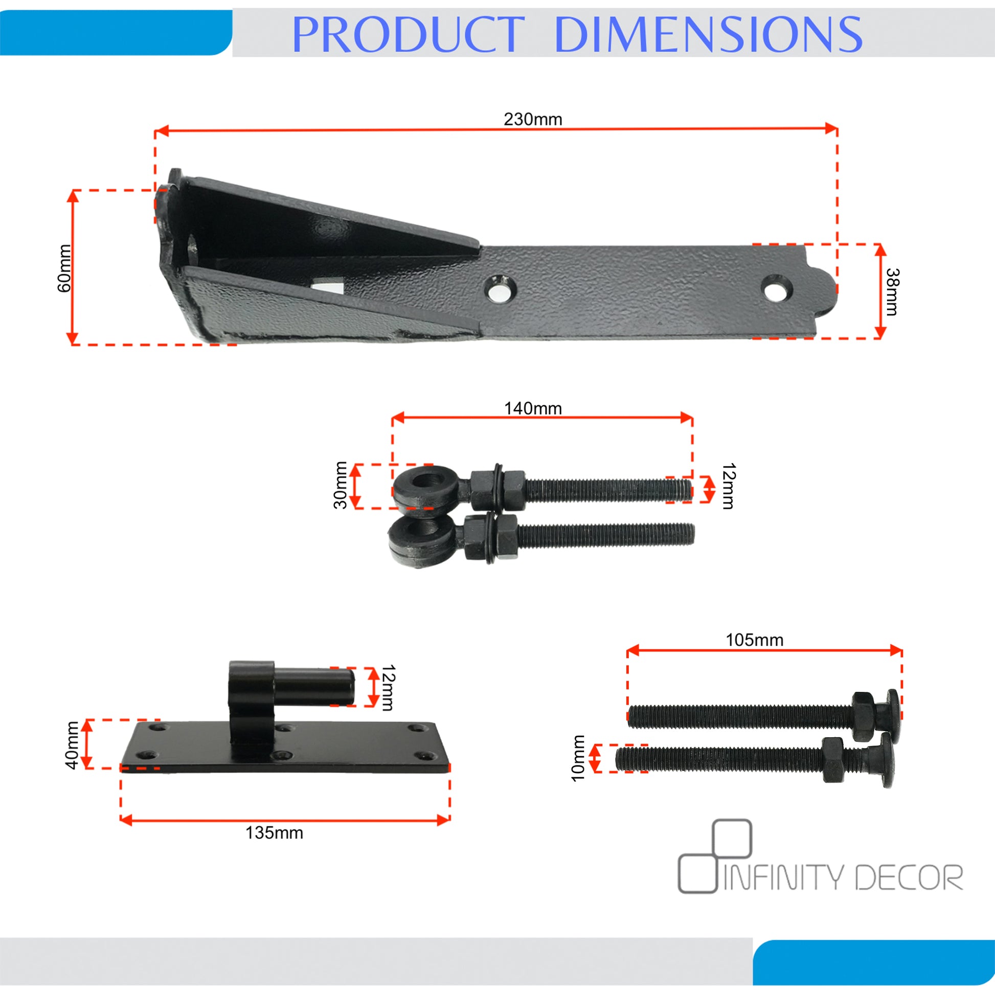 Adjustable Hook and Band Hinge Home Decor