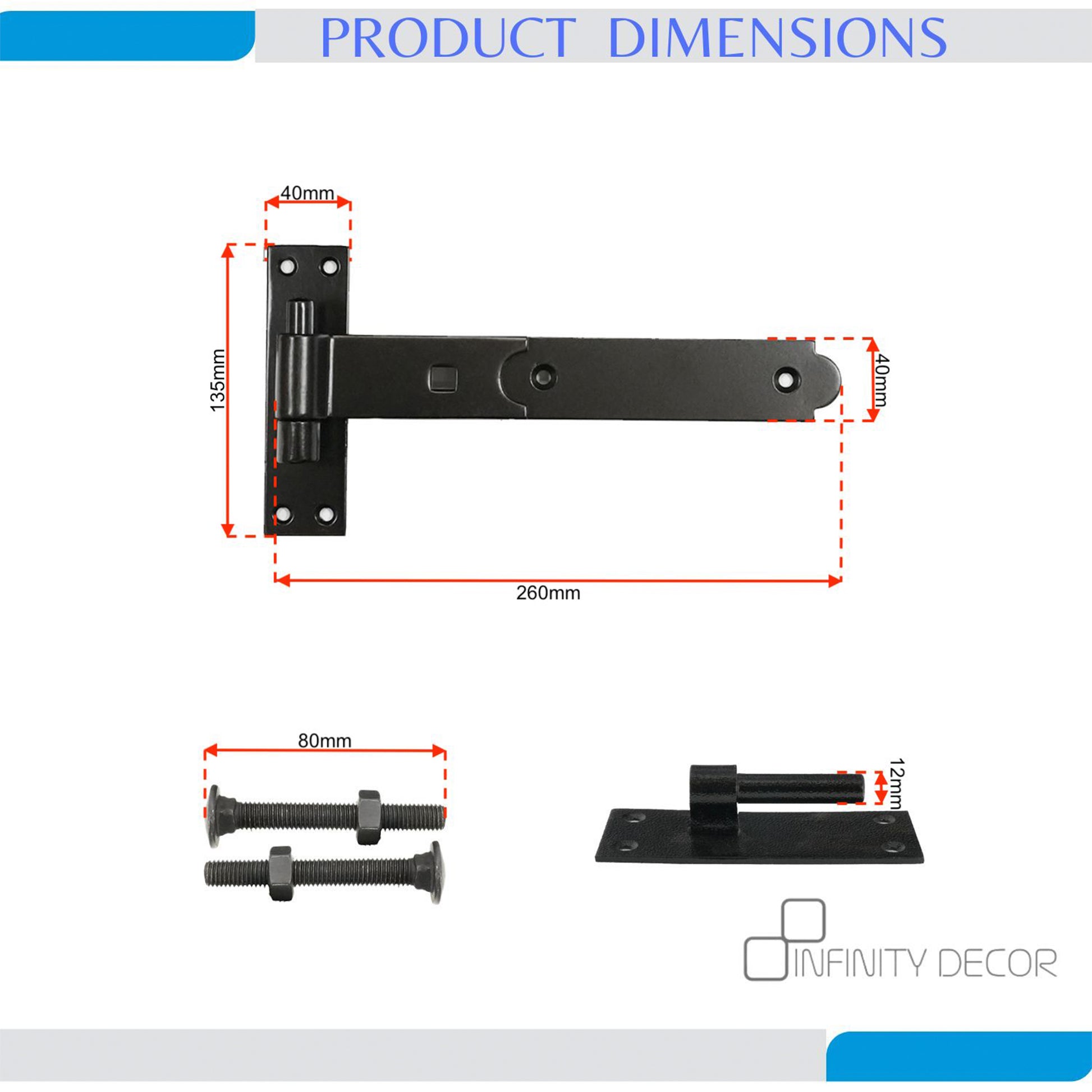 Straight Hook and Band Hinge Home Decor