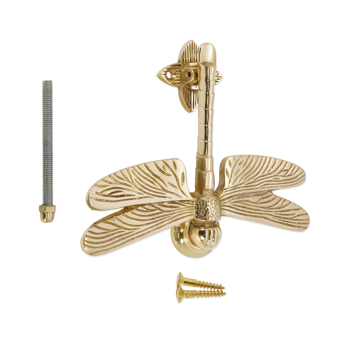 Polished Brass Dragonfly Door Knocker Home Decor