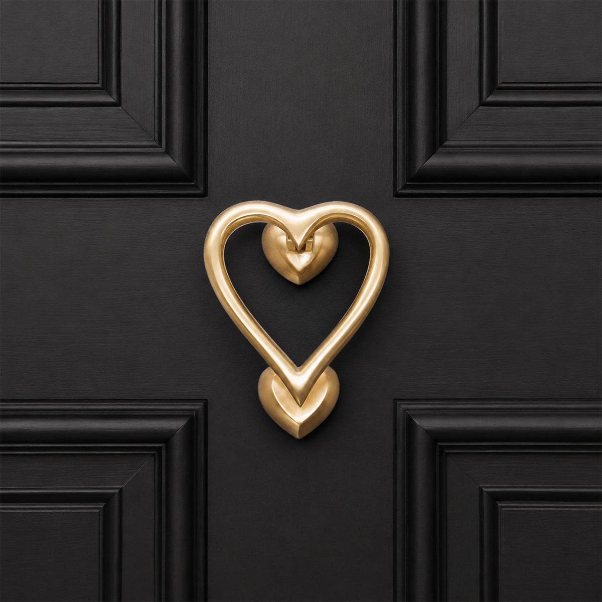 Satin Brass Heart Door Knocker Home Decor