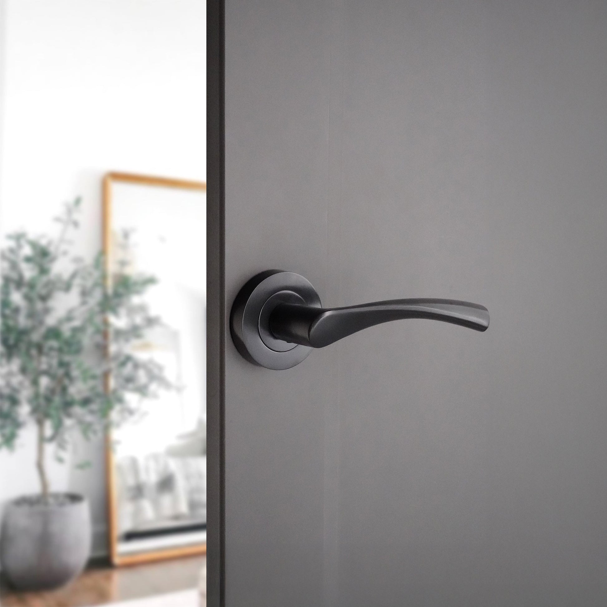 Gun Metal Grey Lever Door Handle Home Decor 