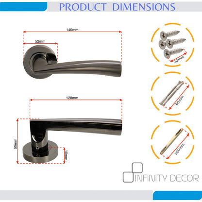 Lever on Rose Door Handle Home Decor