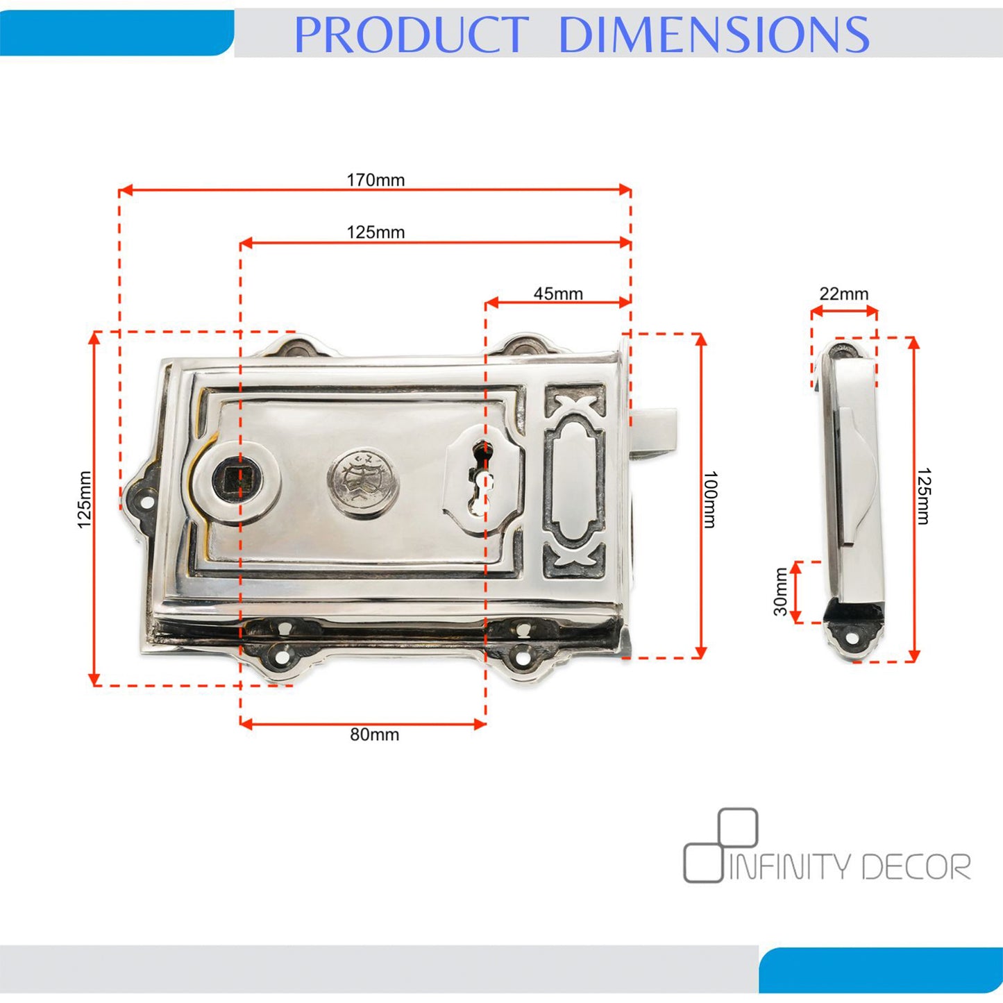 Davenport Rim Lock Nickel vieilli