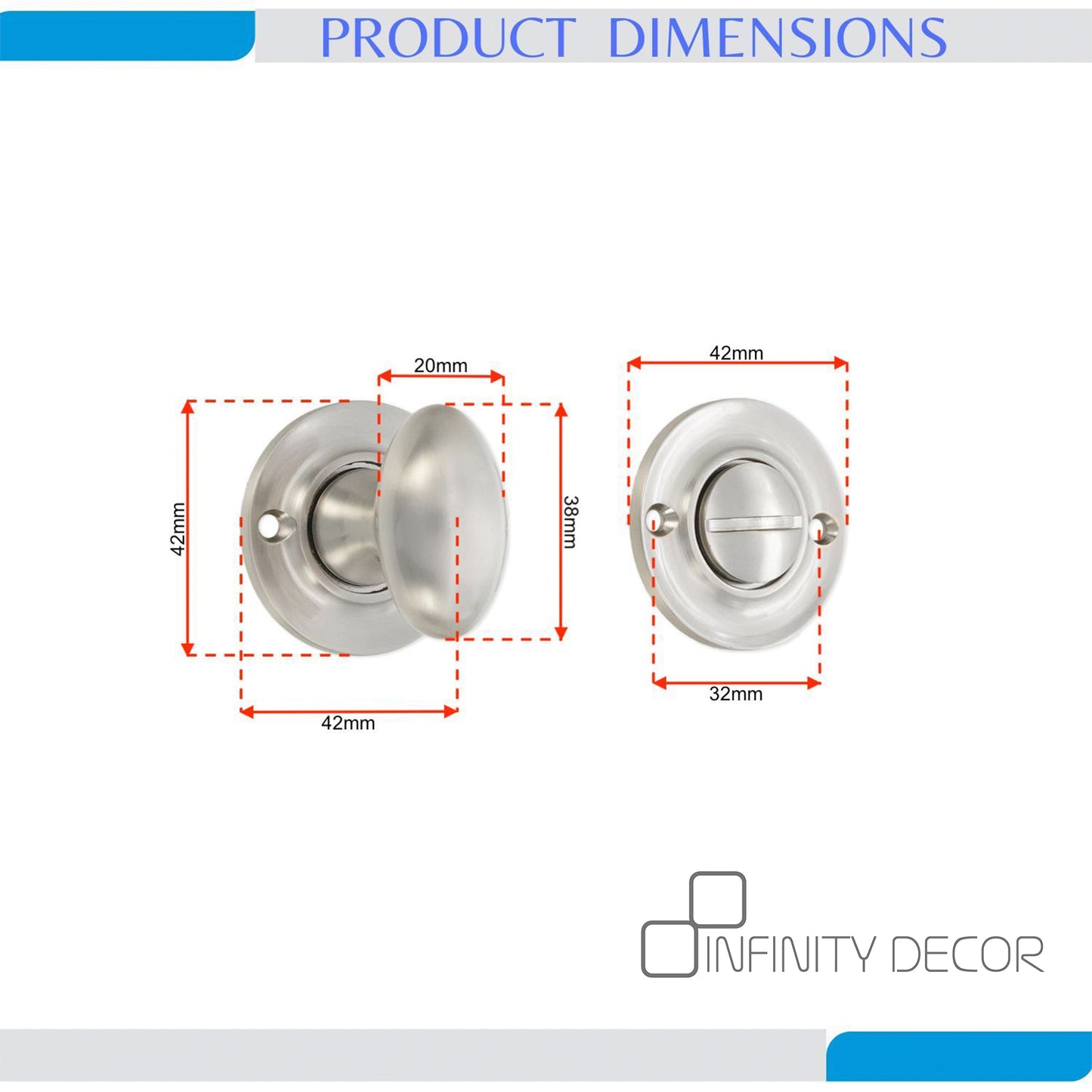 Slimline Turn & Release Satin Nickel