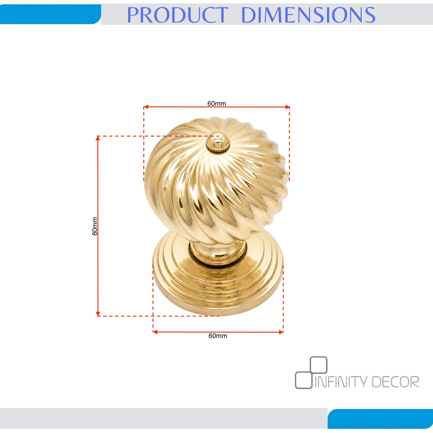 Polished Brass Burcot Mortice Door Knob Home Decor