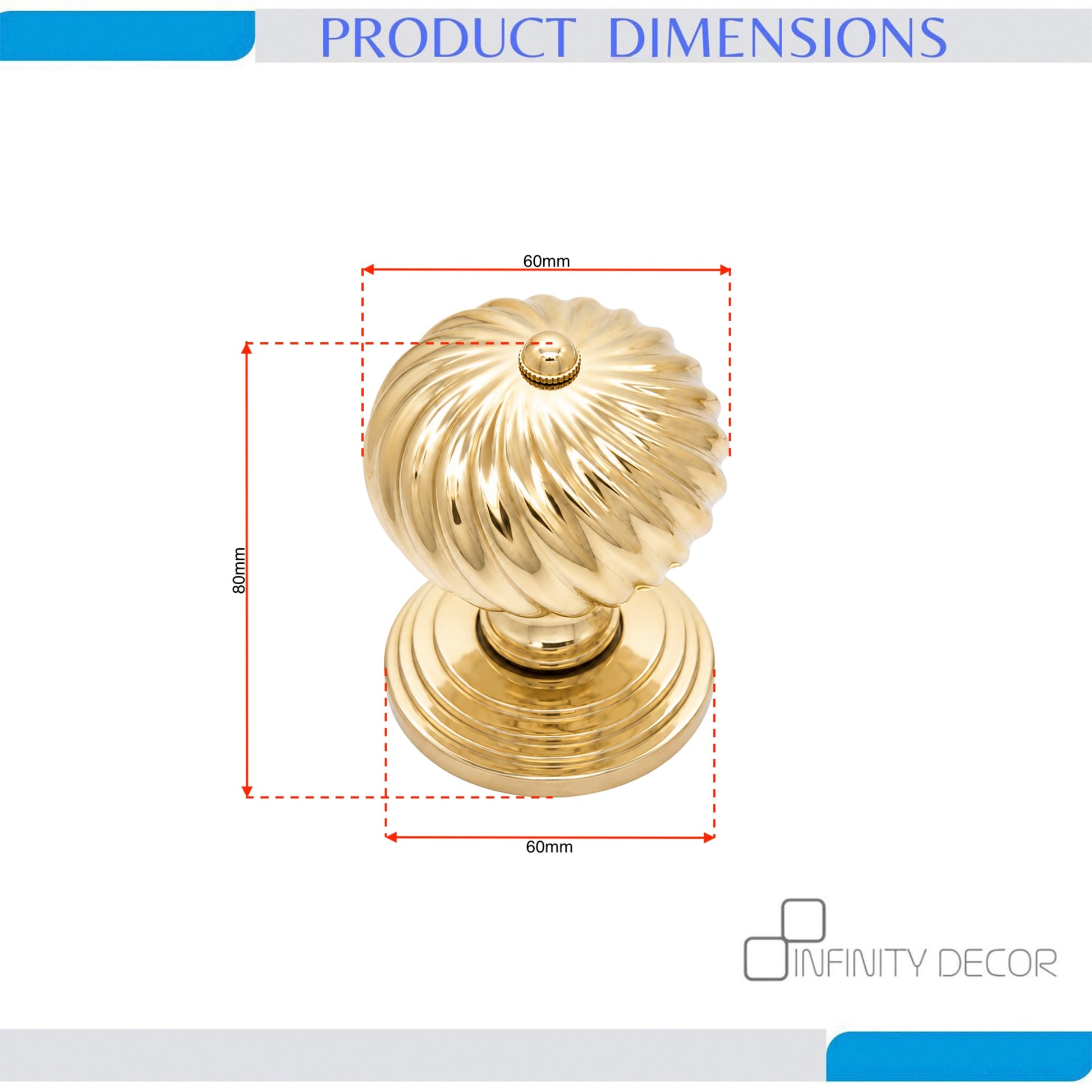 Polished Brass Burcot Mortice Door Knob Home Decor