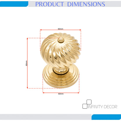 Polished Brass Burcot Mortice Door Knob Home Decor