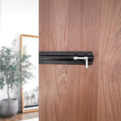 Black Straight Barrel Bolt Home Decor   