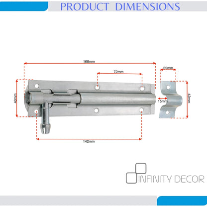 Straight Iron Barrel Bolt Home Decor 