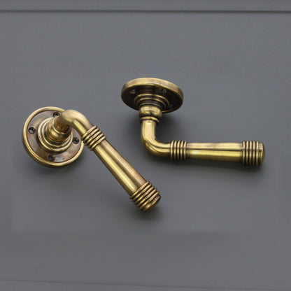 Beehive Lever on Rose Aged Brass