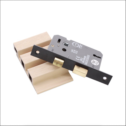 2.5" CE 3 Lever Mortice Sash Lock FD60 - Matt Black