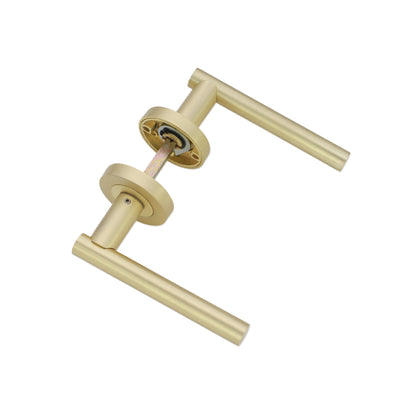 Satin Brass Jura Lever on Rose Latch Pack Home Decor 