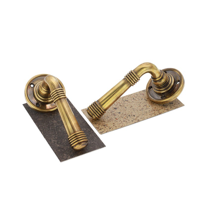 Beehive Lever on Rose Aged Brass