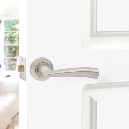 Lever on Rose Door Handle Home Decor