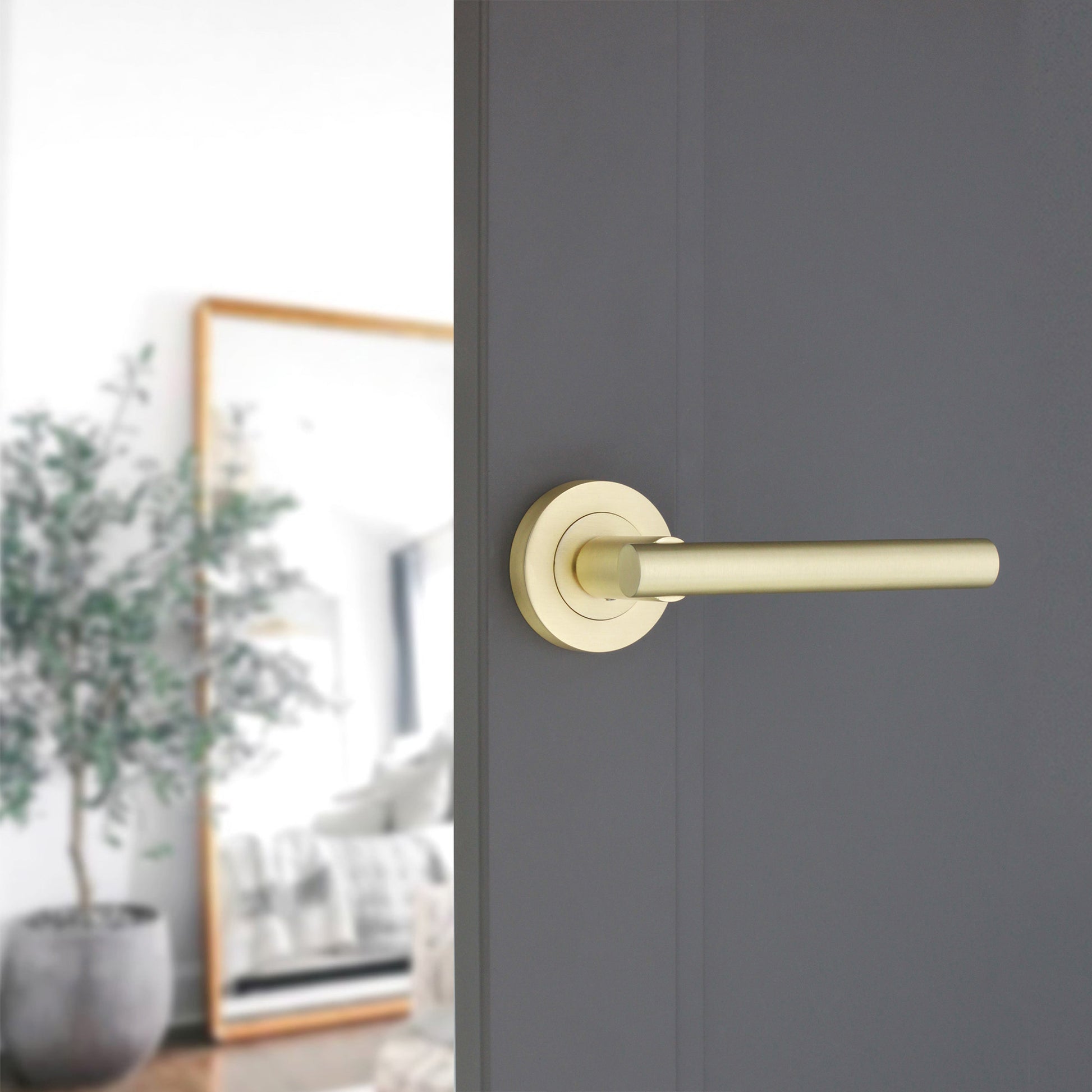 Lever on Rose Door Handle Home Decor