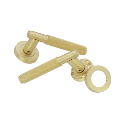 Connaught Lever on Rose Satin Brass